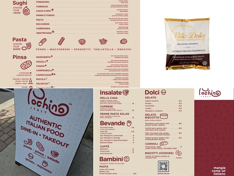 Pochino Italy Menu