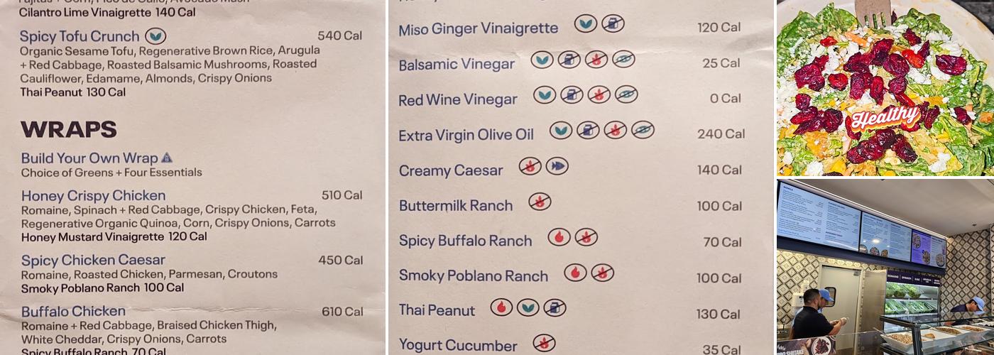 Just Salad Menu