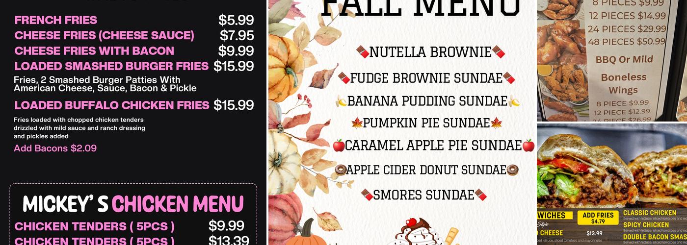 MIKEY'S SOFT SERVE BURGERS AND FRIES Menu