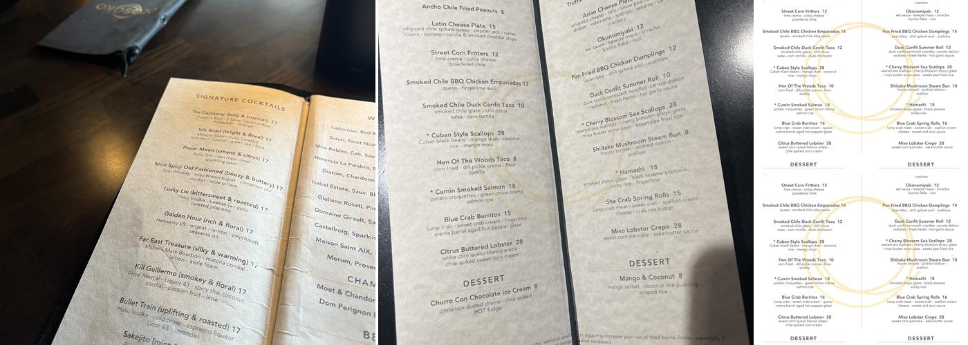 OROSOKO Sound Bar Menu