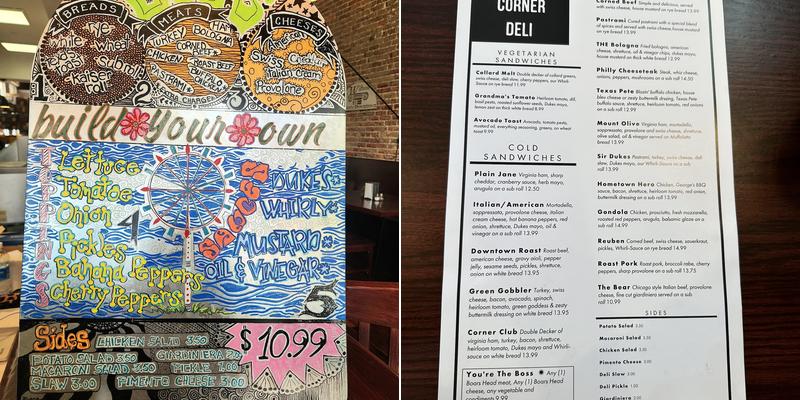 The Corner Deli Menu