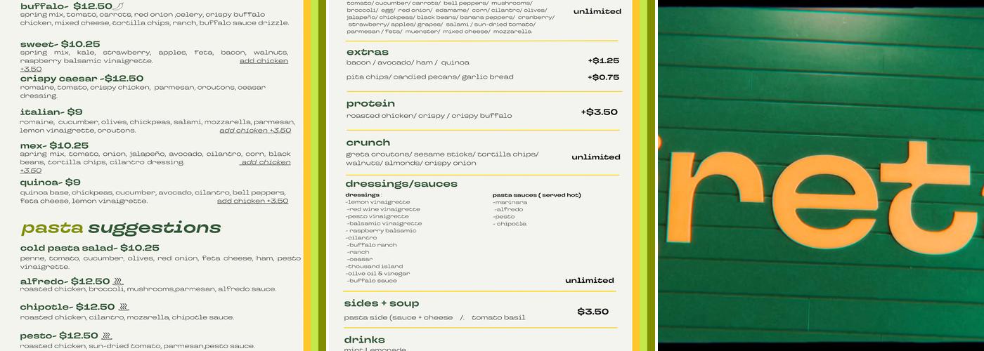 Greta Menu