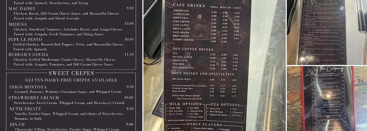 The Crepery Syracuse Menu