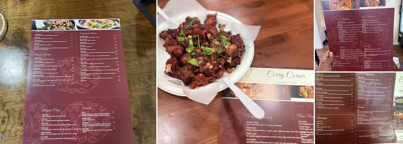 Curry Corner Menu