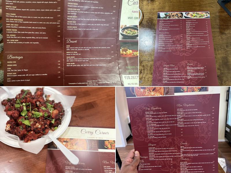 Curry Corner Menu