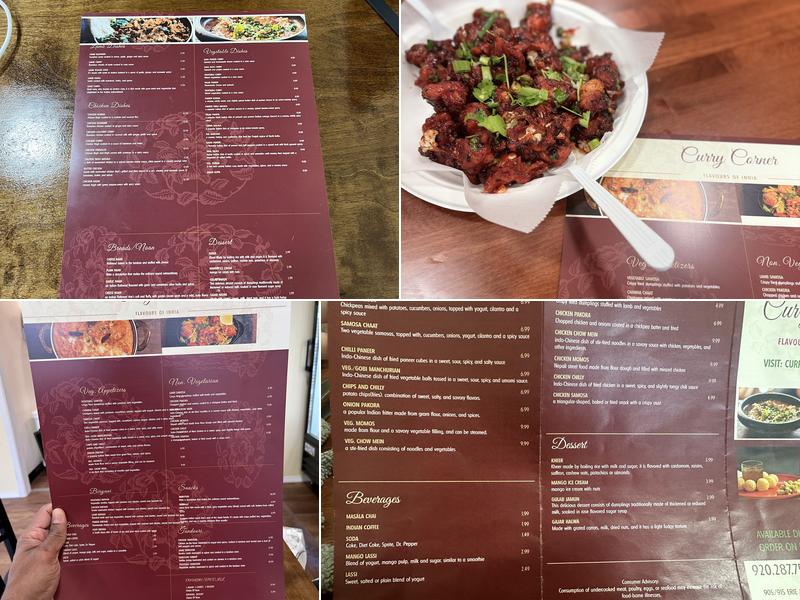 Curry Corner Menu