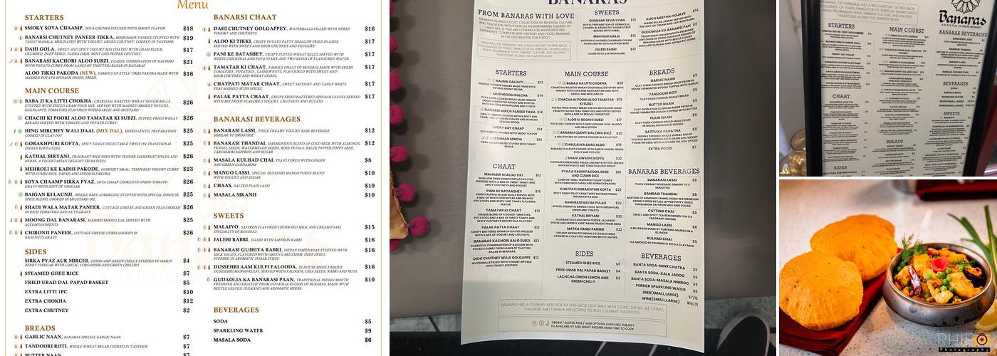 Banaras Menu