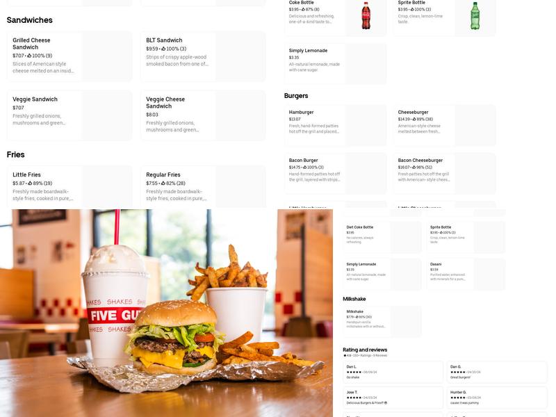 Five Guys Menu