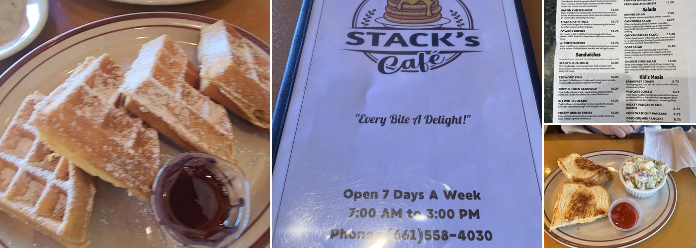 Stack's Café Menu
