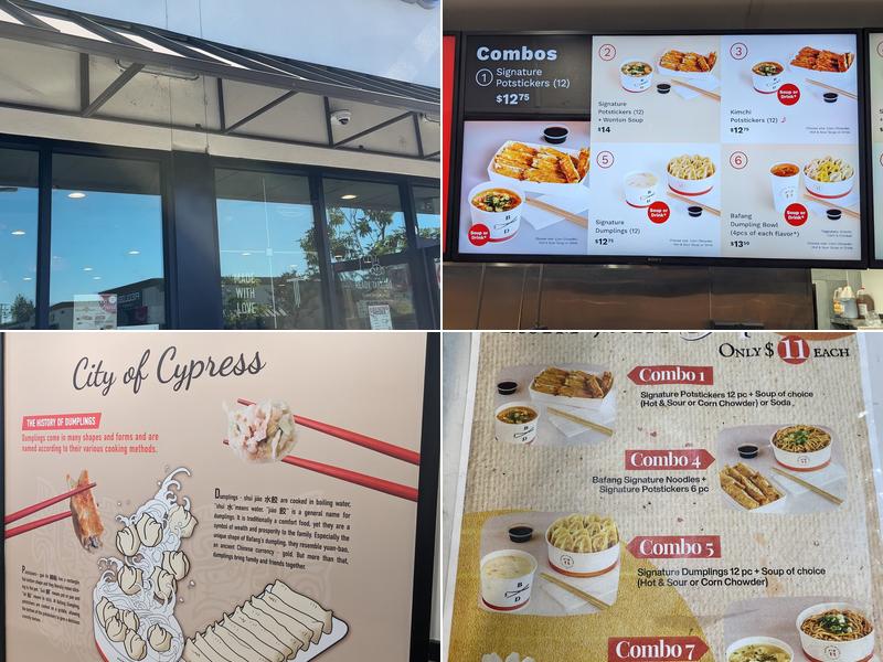 Bafang Dumpling Menu