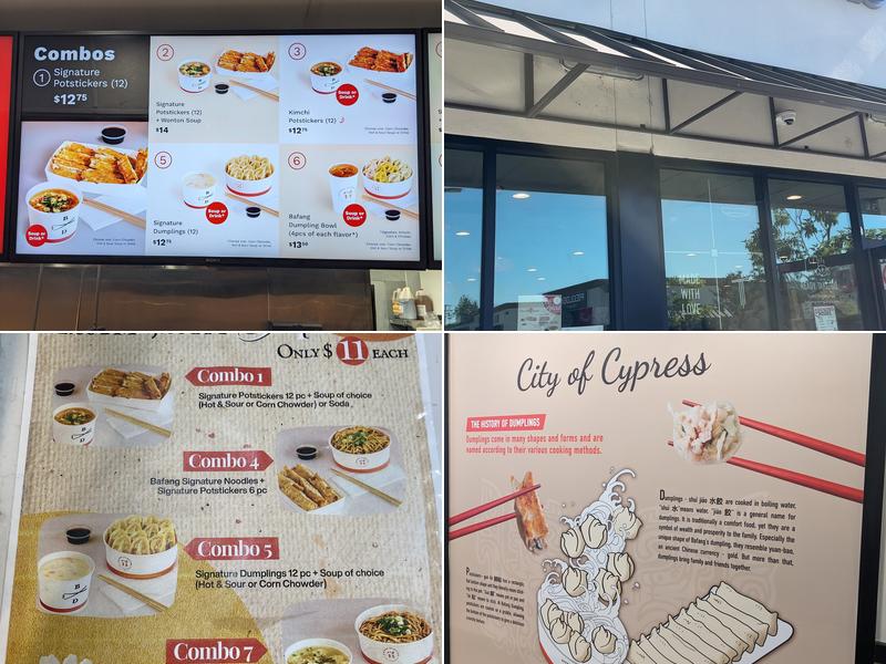 Bafang Dumpling Menu