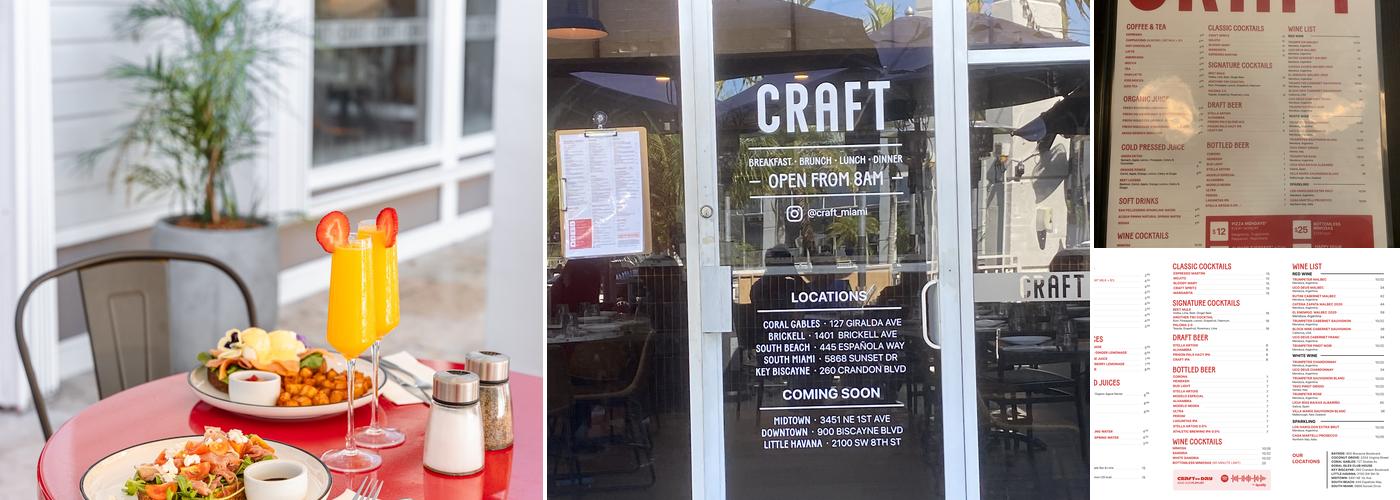 CRAFT Key Biscayne Menu
