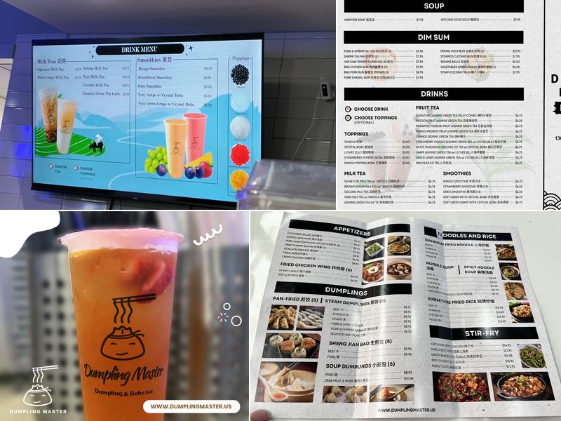 Dumpling Master | BubbleTea & Noodles Menu