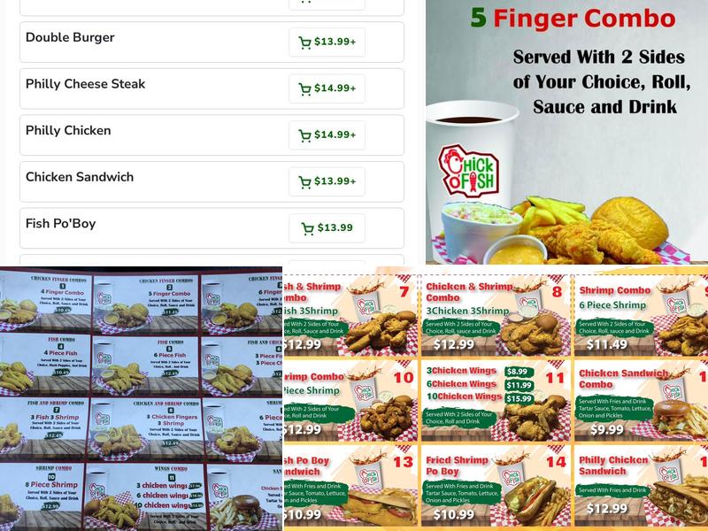 chick o’ fish Menu