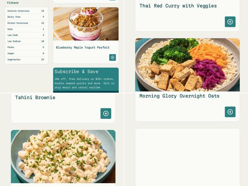 Everytable Menu