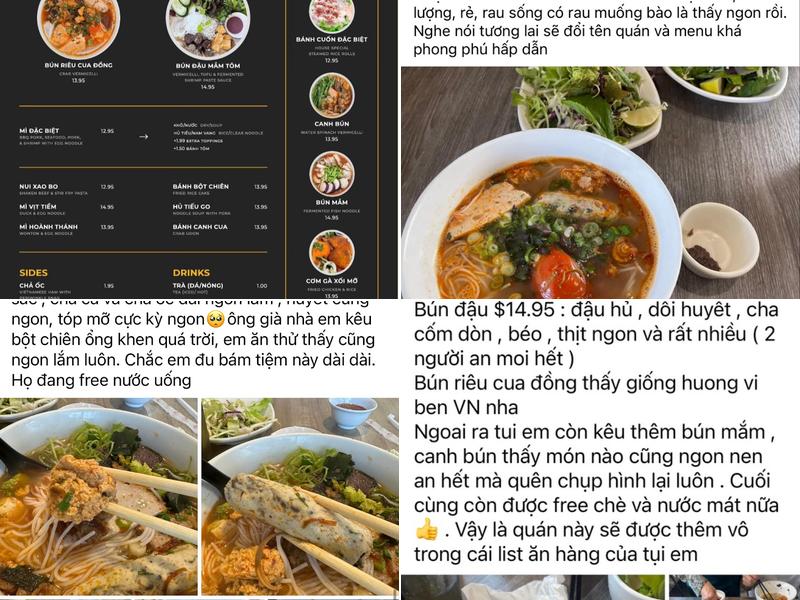 Bun ba ba Menu
