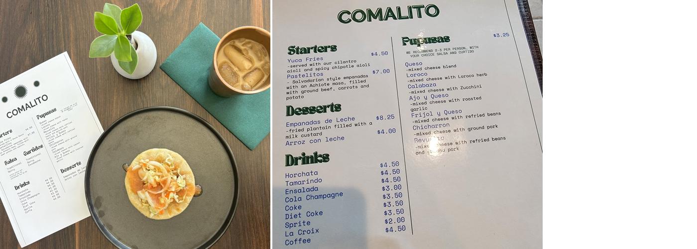 Comalito Menu