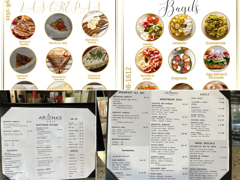 Aroma's Cafe Menu