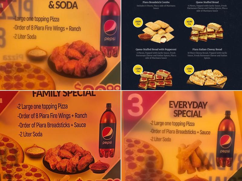 piara pizza Menu