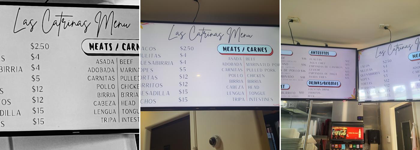 Las Catrinas Menu