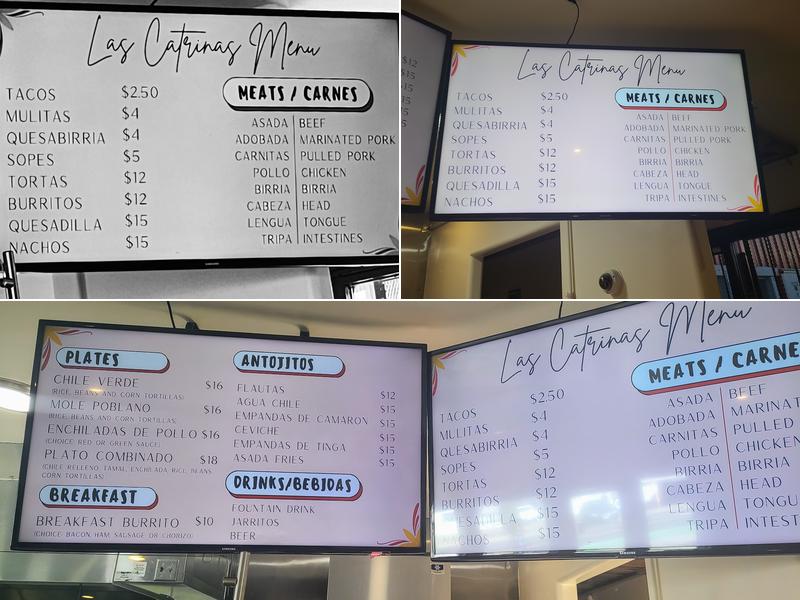 Las Catrinas Menu