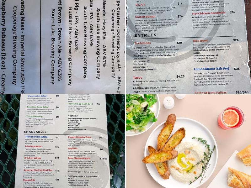 Elements Eatery & Bar Menu