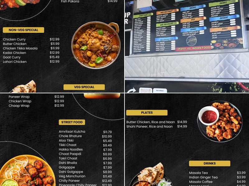 RUH’S KITCHEN Menu