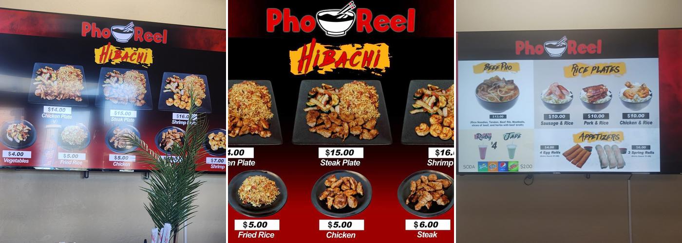 Pho Reel Menu