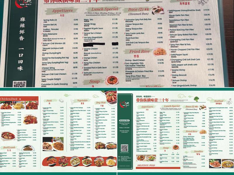 Wok Spicy 川天地 Menu