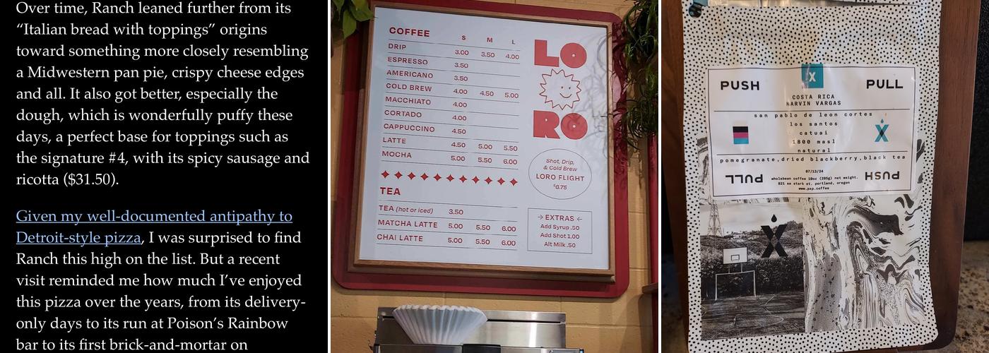 Ranch Pizza Montavilla Menu