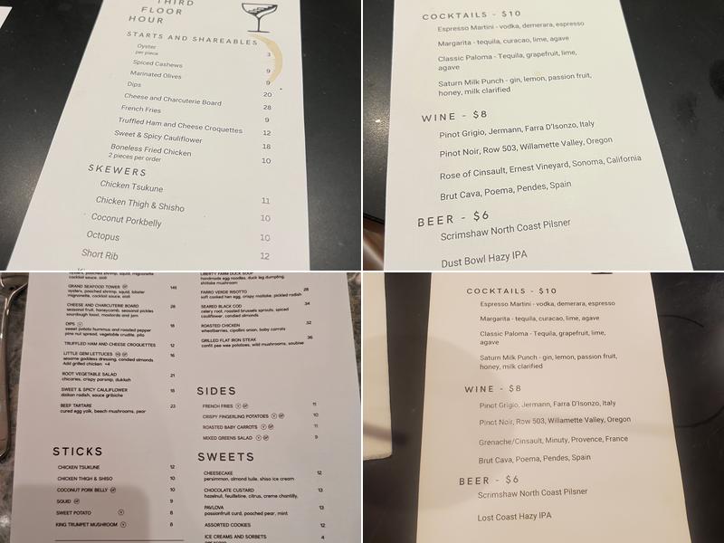 The Third Floor Menu