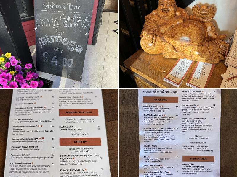 An An Kitchen & Bar Menu