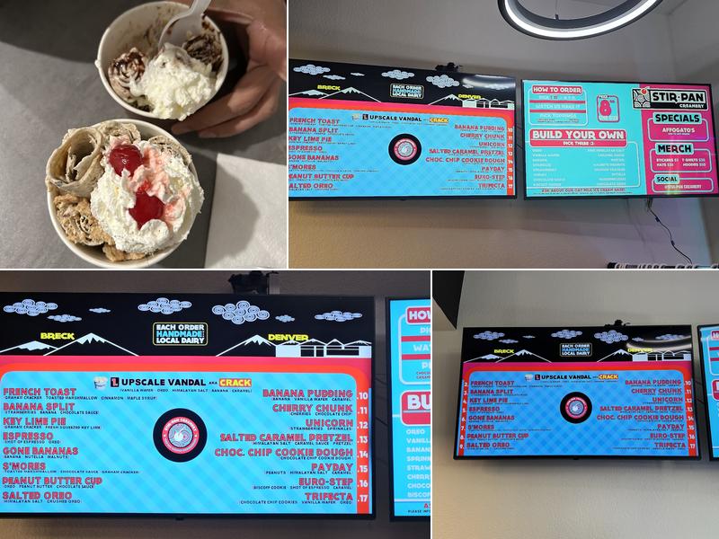 Stir-Pan Creamery Menu