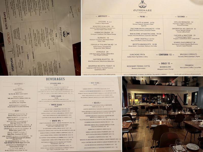 Oltremare Menu