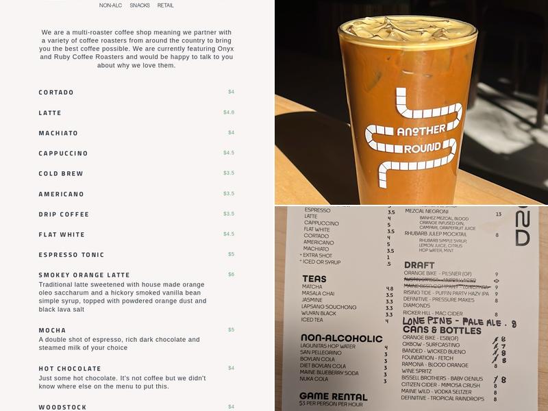 Another Round Menu