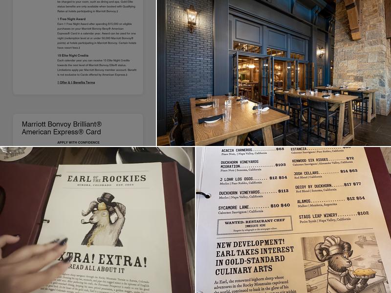 The Fortunate Prospector Menu