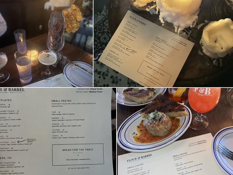 Flour and Barrel Menu