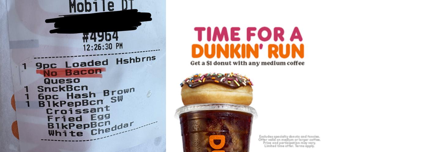 Dunkin' Menu