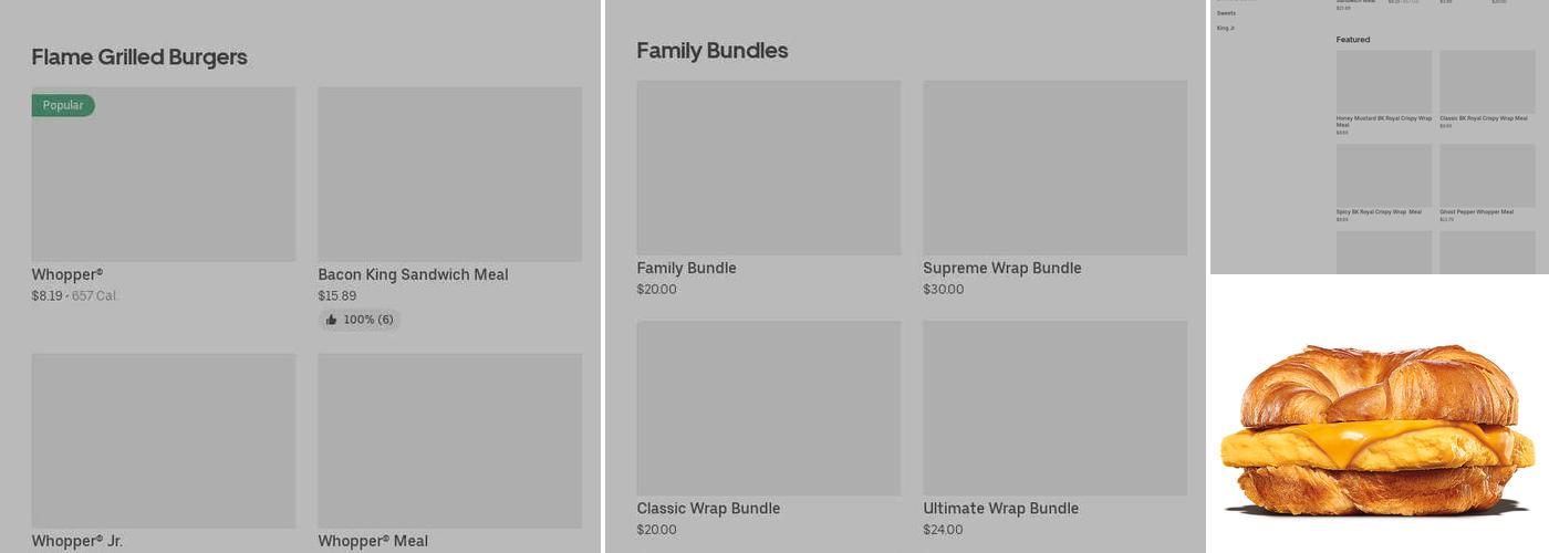 Burger King Menu