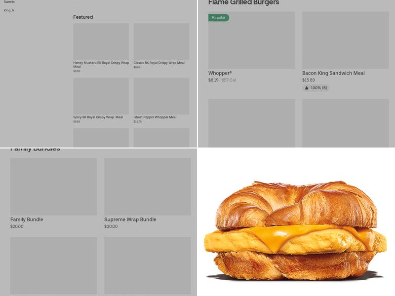 Burger King Menu