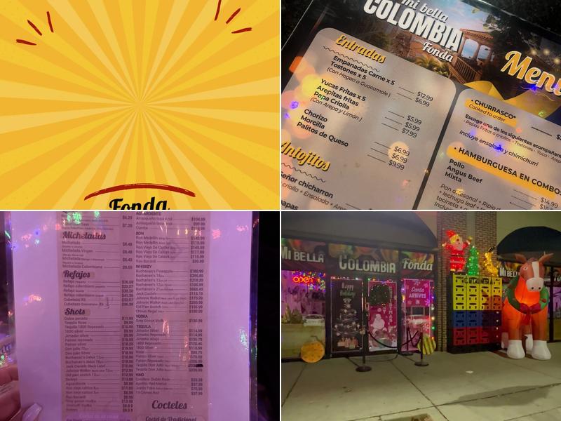 Mi Bella Colombia Fonda Menu