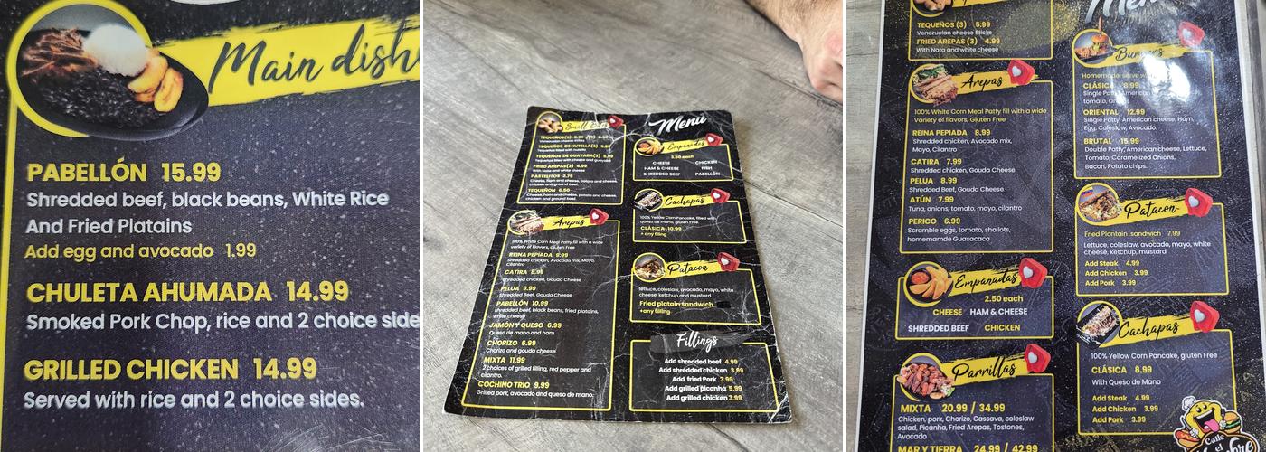 Calle El Hambre Menu