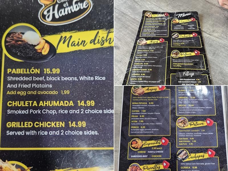 Calle El Hambre Menu