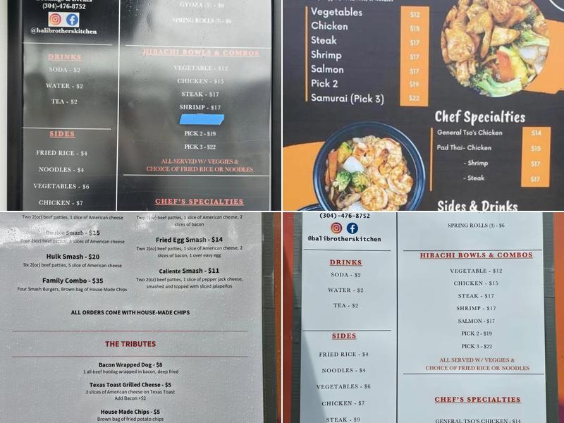 Bali Brothers Kitchen Menu