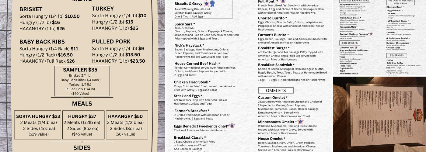 Farmer's Plate Hometown Cafe Menu