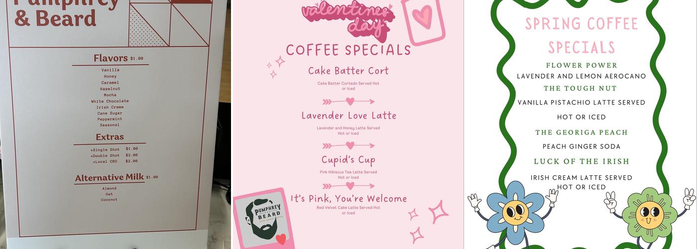 Pumphrey and Beard Coffee Company LLC Menu