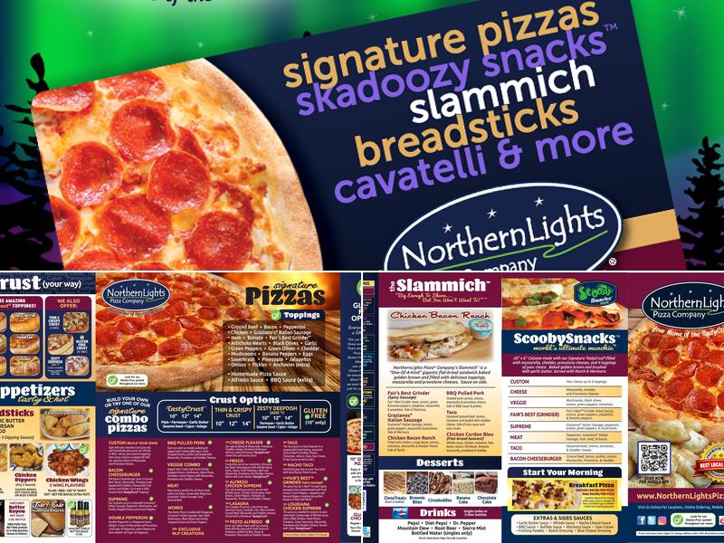 Northern Lights Pizza Menu