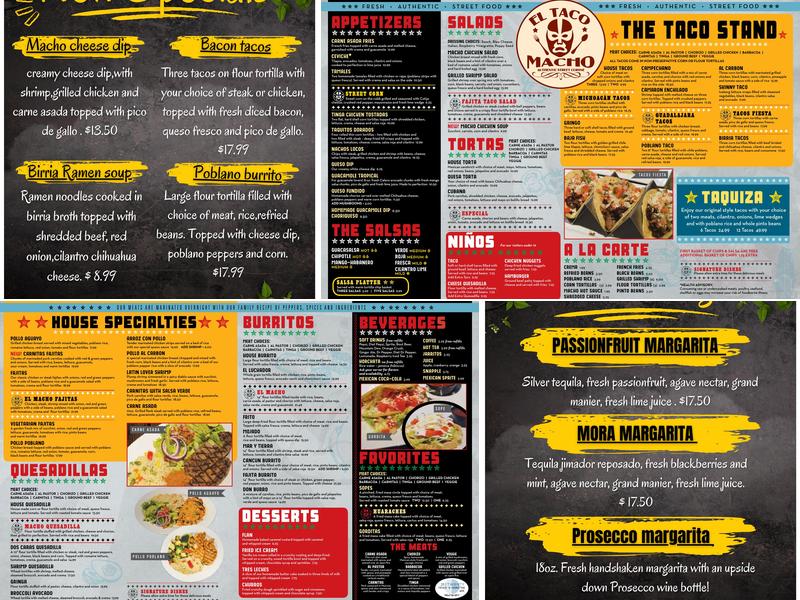 El Taco Macho Strongsville Menu