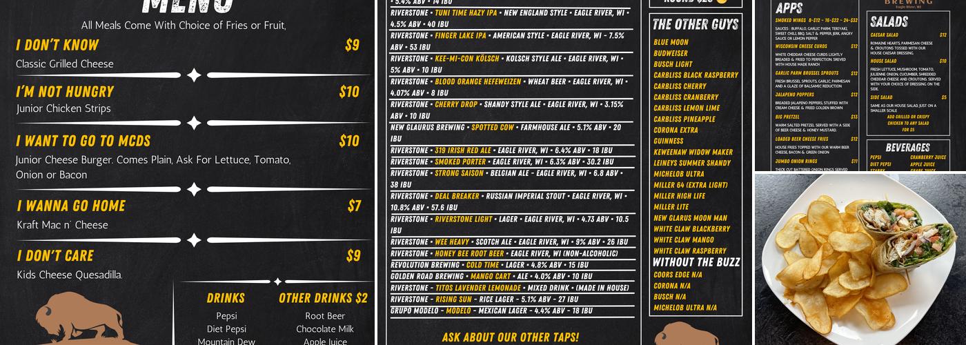 Riverstone Brewing Company Menu