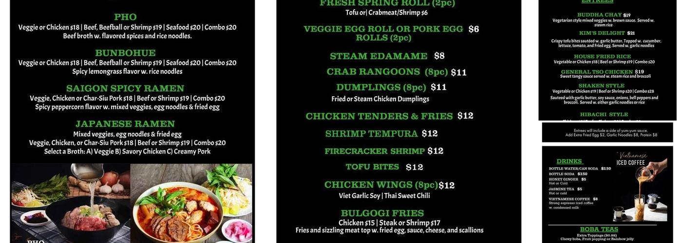 Pho 51 Cafe Menu